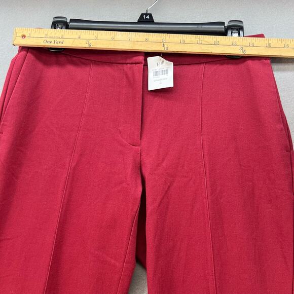 NWT J. Jill Pants Women's Size 4 Premium Bi-Stretch Cranberry Business Casual - Picture 2 of 14